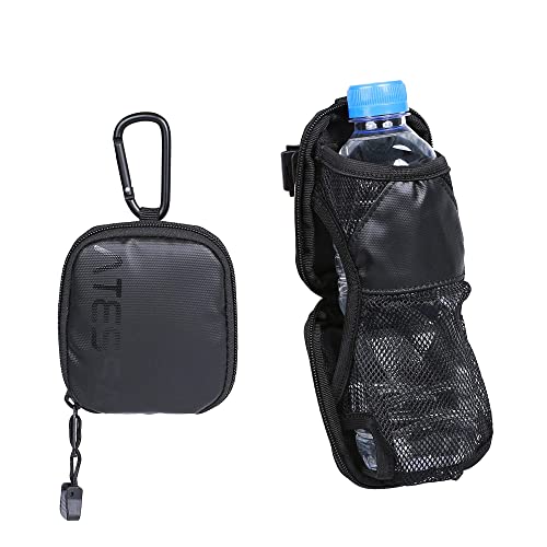 Aosta AOC-AS1PH BK Camera Bag Accessory, Atessa Plastic Bottle Holster for ~500 ml (500 ml), Carabiner Included, Foldable, Holder, Black