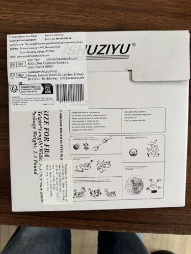 SHUZIYU, Circular Chainsaw Tooth, 9", Brush Cutter Blade, Arbor 1" with 7/8"-20-5/8" Washer, Come with a Small File for Regrinding Tooth.
