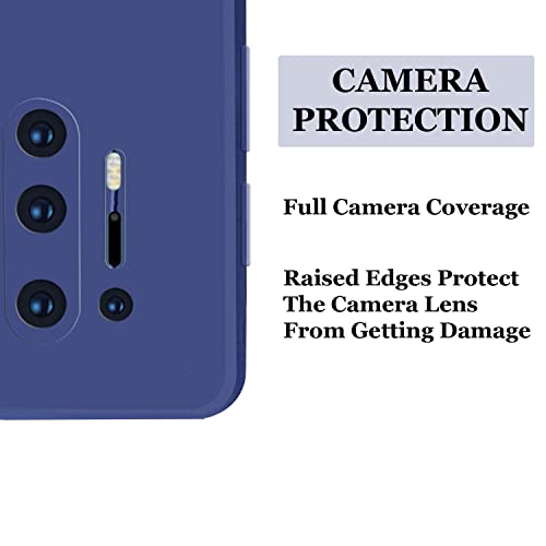 Image of A rtistque Liquid TPU Silicone Matte Shockproof Flexible with Camera Protection Soft Back Cover Case for OnePlus 8 Pro - Blue
