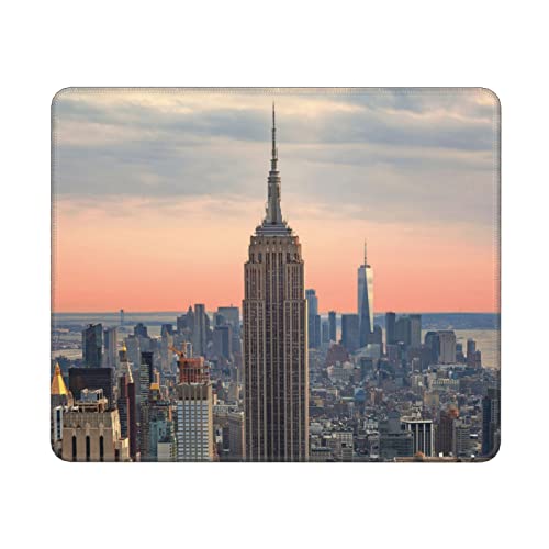 Empire State Building Tapis de souris rectangulaire de jeu 30 x 24 cm Tapis de clavier en caoutchouc antidérapant pour ordinateur portable, ordinateur, bureau
