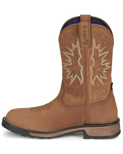 Tony Lama Men's Boom Saddle Cowhide Pull On Western Work Boot Composite Toe - Tw34133