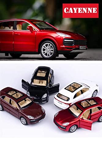 Image of Metal Pull Back Diecast Car 1:32 Porche Cayenne Pull Back Car Model with Sound Light Boys Gifts Toys for Kids【Pack of 1】