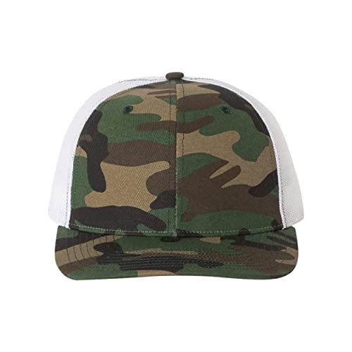 Image of Richardson 112P Patterned Snapback Trucker Hat - Custom Leather Patch Hat | No Minimals | Volume Tiered Pricing