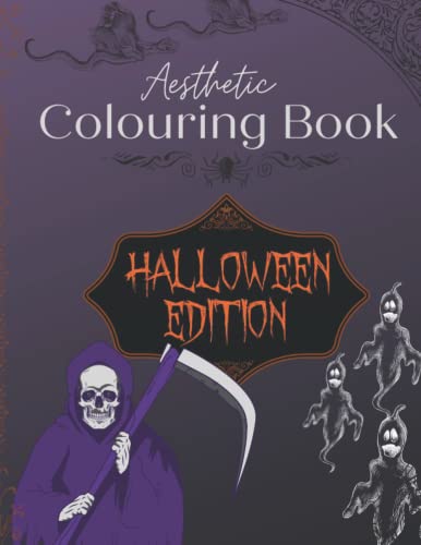 Aesthetic Colouring Book (Halloween Edition): Colouring Book for Adults