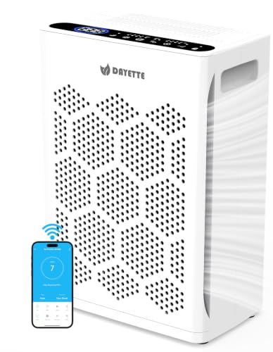DAYETTE Air Purifiers for Home Large Room Up to 2400 Ft² with Fragrance, Smart WiFi Alexa Control,Auto Mode, HEPA 14 Air Purifier with Washable Prefilter for Bedroom, Dorm Room, Pets, Office - image 1