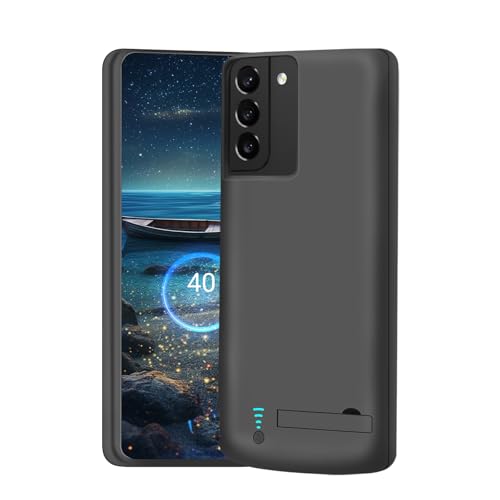 BAHOND [New Version Battery Case for Samsung Galaxy S22 4800mAh Rechargeable Extended Battery Charging Charger Case Add 100% Extra Juice (6.1 Inches) Black