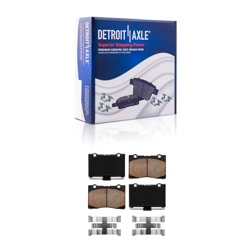 Image of Detroit Axle - Front Brake Kit for 2005-2012 Acura RL, Disc Brake Rotors | Ceramic Brake Pads with Hardware 2006 2007 2008 2009 2010 2011 Replacement 12.59 inch inch Rotor