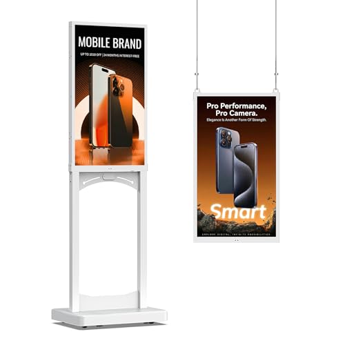 Image of 32 Inch Shop Window Facing Digital Signage Display, 3000 Nits Android 14 Advertising Display Kiosk with Auto Brightness Sensor, CMS Control, Heat-Resistant LCD Panel, WiFi /USB /HDMI