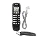 Produktbild Tosuny Mini Wandtelefon,Festnetztelefone LCD Display mit Anruferkennung für eingehende Anrufe Festnetz DTMF/FSK 38 Eingehende Speicher Speicherprüfung Löschfunktion und Rückruffunktion(Schwarz)