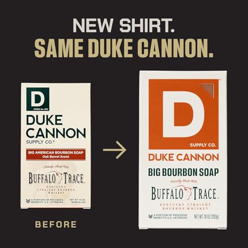Image of Duke Cannon Supply Co. Extra Large Bar Soap - Men's Natural Bar Soap With A Masculine Scent - Big American Bourbon USA-Made Soap - All Skin Types - Hydrating Big Brick of Soap - Bourbon,10 oz