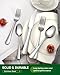 PHILIPALA 20 Piece Silverware Set, Stainless Steel Flatware Set for 4 Food Grade Novelty Flatware Cutlery Utensil Set Include Knife Fork Spoon Mirror Polished Dishwasher Safe