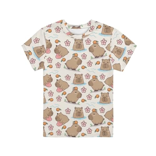 Image of Kids Graphic T-Shirt Boys Girls Novelty Tees Top Short Sleeve Shirts Summer Blouses 3-16