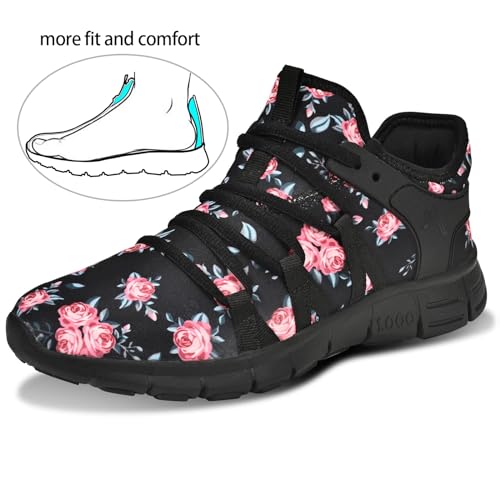 Image of INZCOU Running Shoes Lightweight Tennis Shoes Non Slip Gym Workout Shoes Breathable Mesh Walking Sneakers