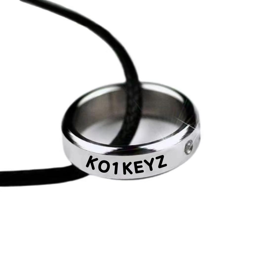 KO1KEYZ セット Amazon | [HVRNT] KO1KEYZ リング 黒紐付きコイキーズ 名前 誕生日入り