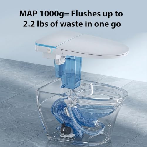 Image of Smart Toilet with Bidet Built in, Auto Flush and Open Close, 1.2GPF