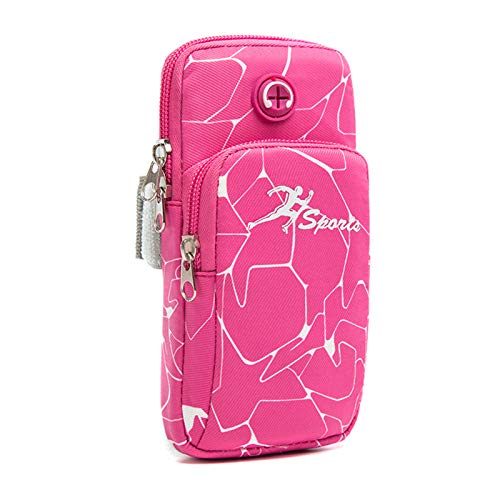 GKE Nefli Armband Arm Pouch for 6.5 inches Phone, Sports Running Water Resistant Arm Bag Rose Red