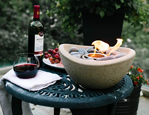 Terra Flame OD-TT-WAV-BGE-03N Fire Bowl, Stone - Thumbnail 4