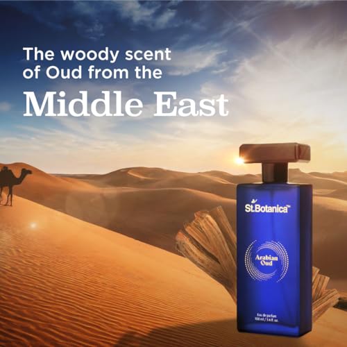 St.Botanica Luxury Arabian Oud Perfume | Luxury Perfume For Men | Long Lasting Perfume With Lemon Italian, Cedarwood & Labdanum Smoky, Citrus & Warm Scent | Eau De Parfum | Long Lasting EDP Fragrance Scent | 100 ml