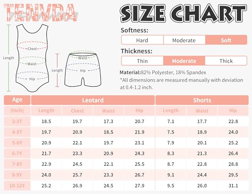 Tenvda Gymnastics Leotards For Girls Tumbling Outfit Size 7-8 Years Old Pink Stripes Sleeveless Athletic Bodysuits Sets thumb #6
