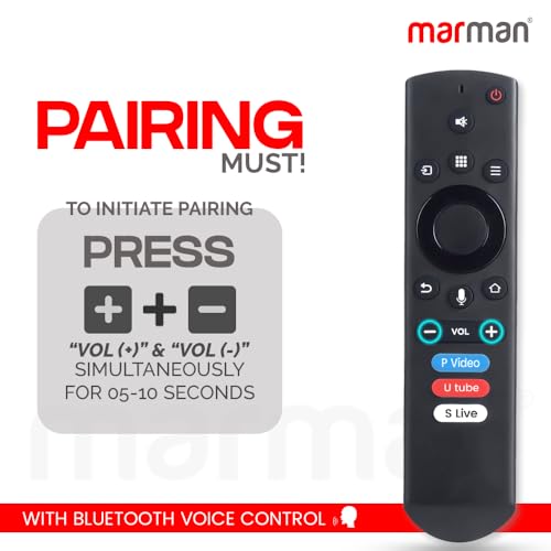 Image of marman Compatible with Thomson Tv Remote Control Original Model 9A Series 32PATH0011 40PATH7777 Suitable for 4K Full HD LED Smart Android Television with Bluetooth Voice Command - Pairing Must !