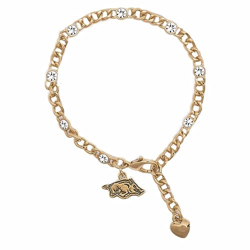 Arkansas Razorbacks Gold Lydia Bracelet Jewelry Gift Licensed UA