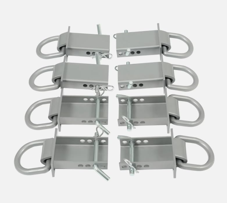 8 Heavy Duty Trailer Stake Pocket D Ring 5400Lbs Load Limit for Standard 2"x4"，Replacement for OEM