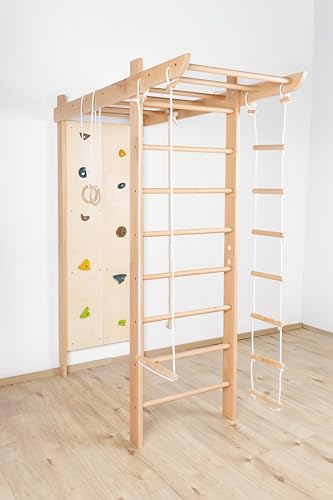 Turnwand Gym Klettergerüst Spartak-2-220 Sportgerät, Kletterwand, Holz, Turnwand, Sprossenwand