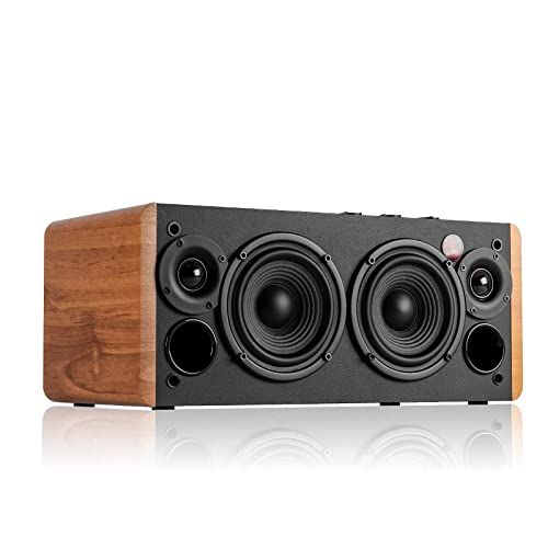 Edifier D12 Bücherregal-Lautsprecher - Integrierter Desktop-Stereo-Bluetooth-Lautsprecher - Drahtloser Computer-Lautsprecher für den Desktop-Einsatz - 70 Watt RMS mit Subwoofer-Line-Out - Holzgehäuse – Bild 3