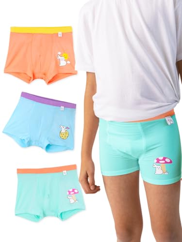 Image of superbottoms Boy Trunks | Supersoft Underwear for Boys | 3X Softer Underwear for Kids | Super Stretchy, Breathable, Gentle Elastics, No Scratchy Tags| 3 Free Funky Tattoos
