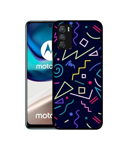 Image of Retro Abstract Design Premium 2D Printed Metal Back Case Cover for Motorola Moto G42 4G