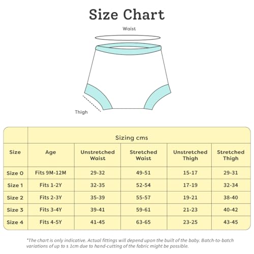 Image of superbottoms Padded Underwear for Babies & Toddlers, 3 Layers of Premium Cotton & DryFeel Layer, Ideal for Diaper-Free Time & Mess-Free Potty Training Pants, Pack of 2