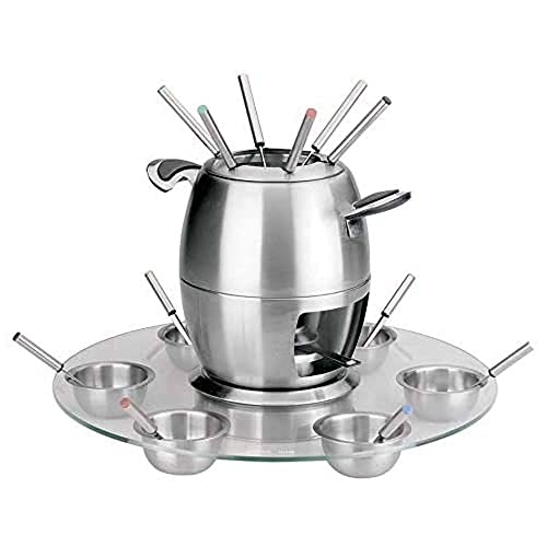 LACOR - 71710 - Fondue con Base Cristal para 6 Personas INOX.