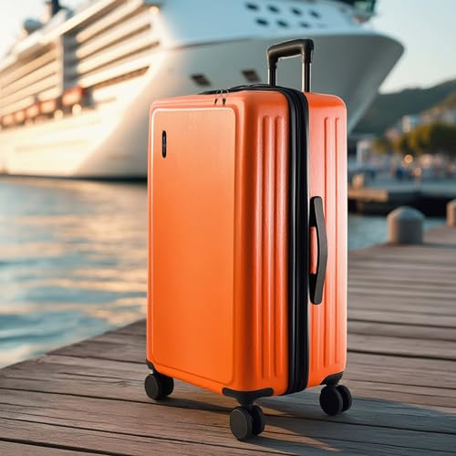 Image of 28 Inch Luggage with Spinner Wheels, Hard Shell Suitcase with TSA Locks for Luggage, Travel Large Suitcase, Expandable Hard Shell Suitcases, Orange