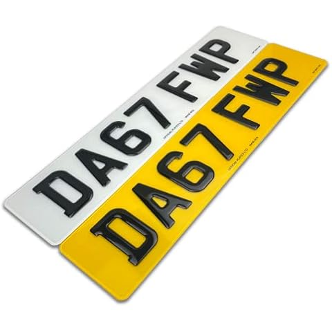Official Plates Ltd 3D Gel Number Plates Front & Rear Cover