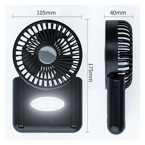 Ventilateur de bureau USB Feng Shui pliable blanc contre la chaleur estivale avec LED