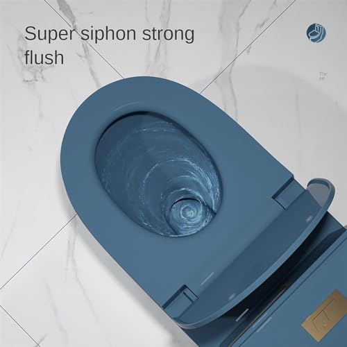 Inodoro de una pieza SDdPulse con descarga dual y diseño moderno de cerámica, 695x750x370mm miniatura 3