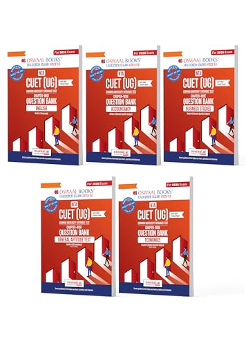 Image of Oswaal NTA CUET (UG) Question Banks | Chapterwise & Topicwise | English, Accountancy, Business Studies, General Test & Economics | Set of 5 Books | Entrance Exam Preparation Books 2026