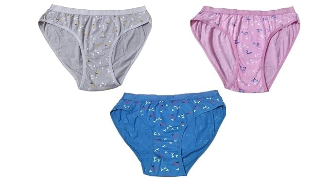 Combo Pack of 3 Women's Panty, Innerwear Floral Pure Cotton Bikini Panties with Butterfly Print, Pack of 3-image-45