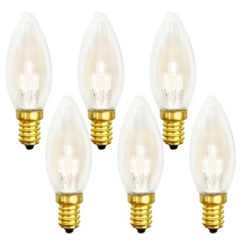 6 Pack C26 LED Candelabra Replacement Bulbs, 3V...