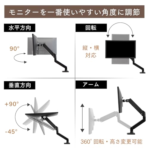 Qucover モニターアーム デュアル ディスプレイアーム の商品画像 3