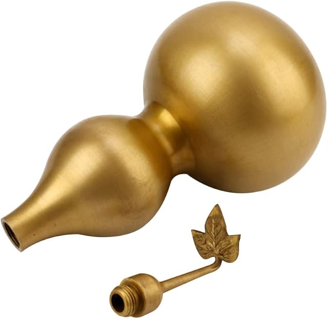 Zerodeko Feng Shui Brass Wu Lou: Chinese Lucky Copper Gourd Statue Mini Gourd Ornament DIY Keychain Backpack Purse Hanging Fortune Gourd Decor