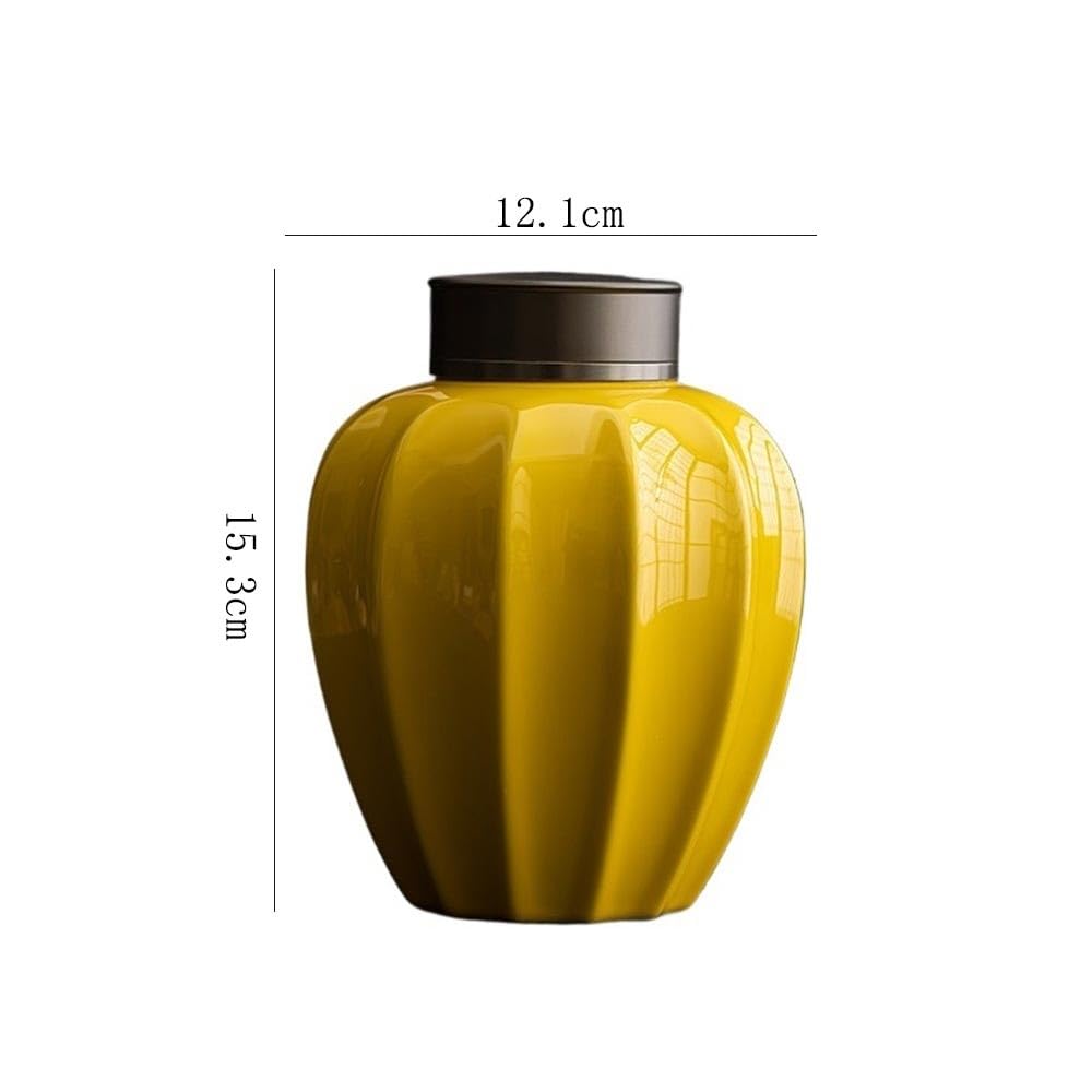 Kanister für Tee, Kaffee und Zucker Keramik-Vorratsdose for losen Tee for Kaffee, Zucker und Nüsse(Orange)