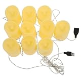 NUOBESTY LED Elektronische Kerzenlichtkette Kerzenlampen USB-Kerze geführt flammenlose Kerze flammenlose teelichter kerzen Vorschlag Lichtdekorationen simulierte Lampe Hülse Zufällige Farbe