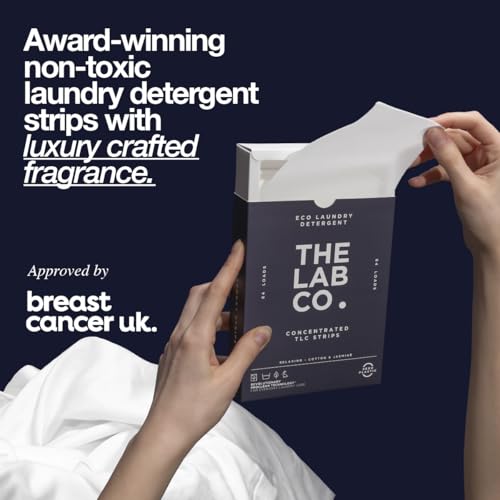 The Lab Co. Laundry Detergent Strips Washing Sheets | Eco Ultra-Concentrated | Non-Bio for Sensitive Skin | Non-Toxic Fragrance | EDC-Free | Lab-Tested | Relaxing Cotton Lavender Jasmine | 64 Loads - Image 2