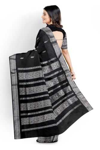 Image of Women's Kanjivaram Cotton Silk Saree South Indian Paithani Sari | gadwal cotton sarees with Zari Border and Blouse Piece - Suitable For All Indian Occasions and Festivals 191