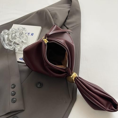 Bolso mano vegano mini rojo burdeos miniatura 6