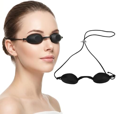 Healifty 2Pcs Safety Goggles Eye Patch Red Blue Light Eye Protect Eyepatch for Patients in UV LED Soft