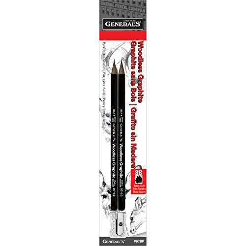 General Pencil Company Woodless Graphite Pencil #8b Carded w/Sharpener