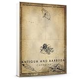 Lila's Choice Antigua and Barbuda Vintage Map Prints Poster, Caribbean Map Art Poster, Canvas, Antigua and Barbuda Map City style vintage Poster, Canvas Wall Art, Street Map Artwork Poster