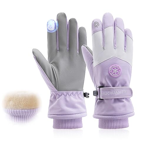 Mtlhbcg Damen Winter Handschuhe:Thermohandschuhe,Windund Wasserdicht, Wollhandschuhe,Touchscreen Warm, für Ski, Wandern, Radfahren, Motorradfahren,Outdoor Winter Geschenke...